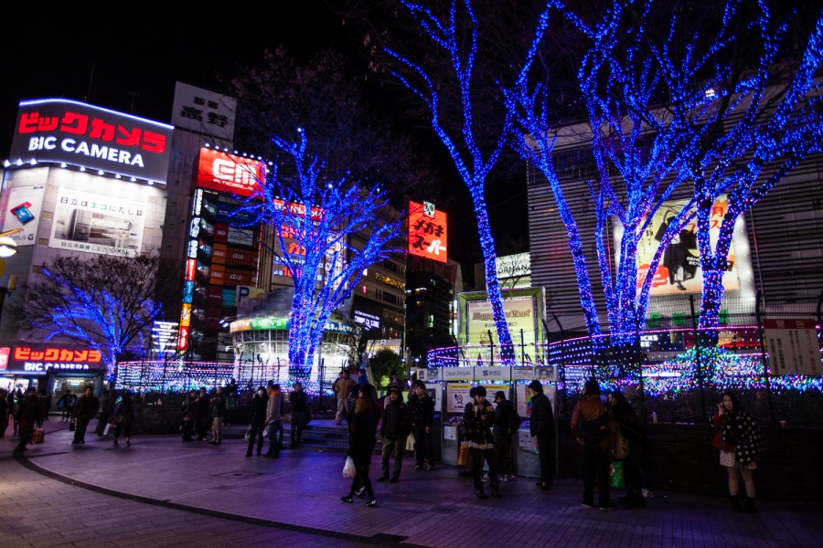 Luces de Navidad en Shinjuku