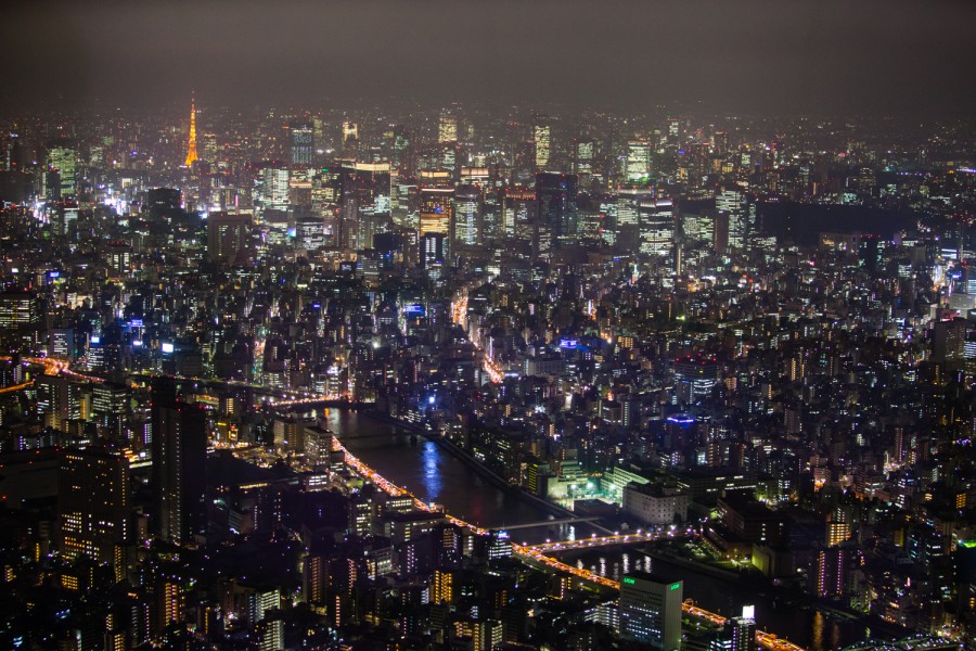 Tokyo Nocturna desde la Sky Tree