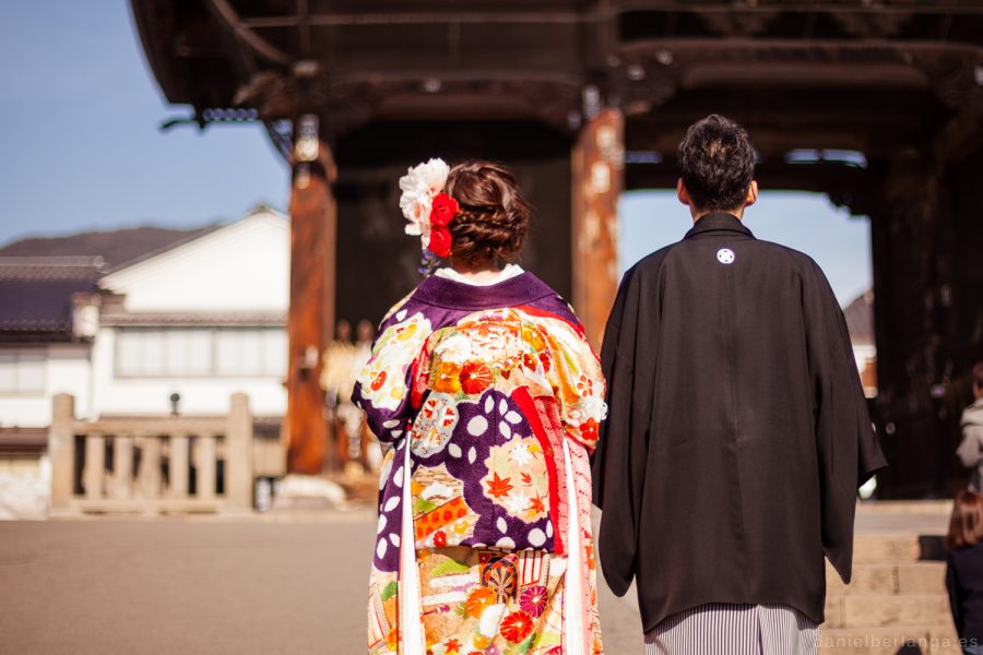 Recien casados en el templo Zenkouji